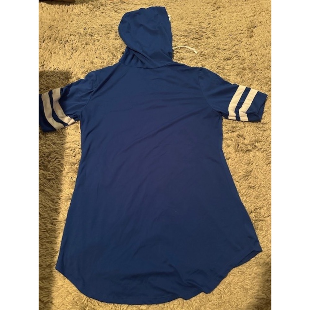 Disney Stitch Hooded Long Sleeve Tee Juniors 7/9 Blue Lilo & Stitch - Picture 2 of 6